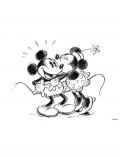 Leinwand Leinwandbild Mickey & Minnie Sketches, Sitting