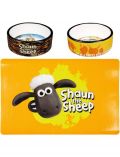 Fressnapf-Set Shaun das Schaf, 2 Npfe  300 ml + Napfunterlage
