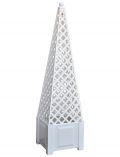 Spalier Obelisk, BxH: 43x172 cm, Inkl. Kugel, wei