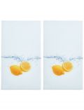 Herdabdeckplatten Lemon Splash, 2er-Set