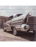 Holzbild Vintage Auto Cadillac, 40x40 cm Echtholz