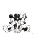 Leinwand Leinwandbild Mickey & Minnie Sketches, Hugging