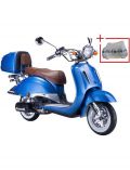 Motorroller Strada, 50 ccm, blau-braun